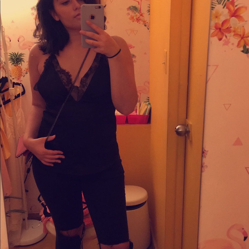 Sexy Black Lacy Tank